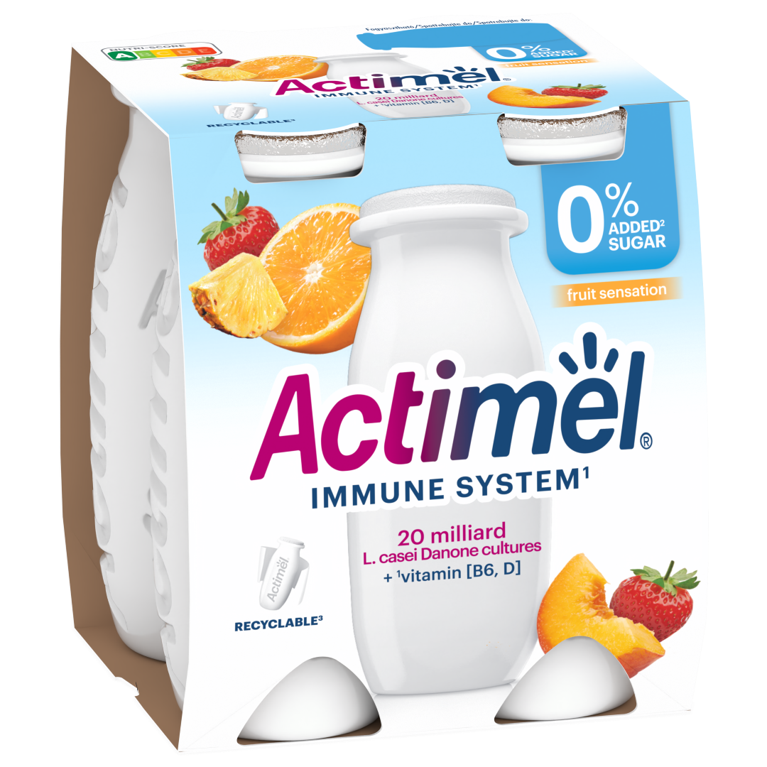 Actimel Fruit sensation s 0% pridaného cukru
